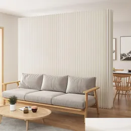 Skärmar rumavdelare avtagbara SNS -delare heminredning vit brun vikbar orgelpapper vägg för kontor veranda partition homefavor dh517