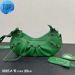 كلاسيكي Le Cagole Half Moon Moon Motorcycle Bag Bag حقائب اليد الرجعية الرجعية المصممة للنساء المحافظ المحفظة مرآة Crossbody Pochette Clutch قابض خمر الكتف 6