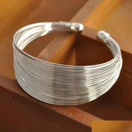 Manschettpunk mtilayer metallguld färgarmband för kvinnor trendig legering Bangle Bohemian smycken tillbehör gåva droppleverans dhcnb