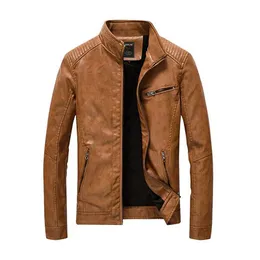 Mens Leather Faux PU Jacket Men Streetwear Clothes Washed Fleece Motorcycle Fashion Bomber Casual Coat Deri Mont 231027