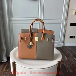 Borse tote firmate Borse a tracolla moda di lusso Borsa con stampa di palme a contrasto cucita borsa in pelle borsa da donna in pelle di mucca di grande capacità senza tracolla