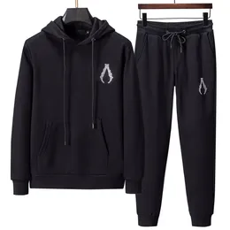 Outono e inverno masculino roupas esportivas outerwear de duas peças jogging terno jaqueta + calças casual moletom de ginásio masculino