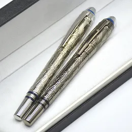 New Arrival Star-Walk Blue Crystal Top Rollerball Pen Ballpoint Pen Plating Relief Office Writing Ink Fountain Pen With Serial Number