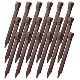 Garden Decorations 30 Pcs Gardening Nails Tent Lawn Pegs Fixed Stakes Camping Anchor Outdoor Plastic Ground Fixing Tools Landscape Edging