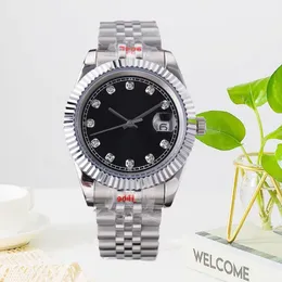 Horloges Menwatch 41mm Luxury Watch Designer Mens High Quality Fluted Bezel Watchオートマチッククラシックステンレススチールストラップ防水ホリデーギフトウォッチウォッチ