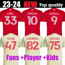 New York 2023 2024 Red Soccer Jerseys Burke Luquinhas Vanzeir Amaya Nealis Tolkin Morgan Bulls 23 24 MLS Football Men Kids Shirt Player Fans Z 10.28