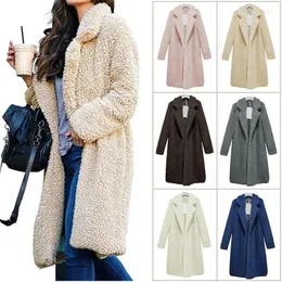 Pelliccia da donna NEDEINS Giacca da donna in autunno Cappotto Capispalla caldo Casual Cardigan morbido finto Femme Lana invernale 2023