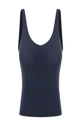 Women039s Inner Padd Yoga Top Tank med BRA LU70 Woman Sports Short Vests Fitness Running Shirt Gym Workout Clothes6834868