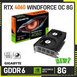 Grafikkarten GIGABYTE GeForce RTX 4060 WINDFORCE OC 8G Karte 8GB 128-bit PCI-E 4.0 GDDR6 Video Doppelte Lüfter Overlocking