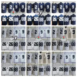 Penn State Football Jersey 88 Mike Gesicki 2 Marcus Allen 9 Trace McSorley 26 Saquon Barkley Football Stitched Jerseys Men College Shirts Navy White Rose Patch