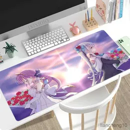 Mouse Pads Bilek Hololive Mouse Pad Gamer XL Özel Ev Büyük Mousepad XXL Klavye Pad Halı Doğal Kauçuk Ofis Yumuşak Pad R231028