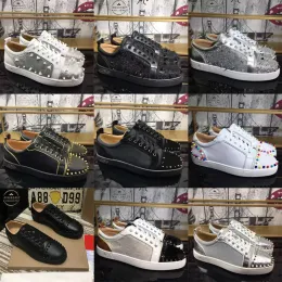 Designer-Schuhe für Herren, europäische und amerikanische Mode, silberfarbene, glänzende Pailletten-Spikes, Freizeitschuhe, Schnürschuhe mit flachem Mund, Weiden-Spikes-Herrenschuhe