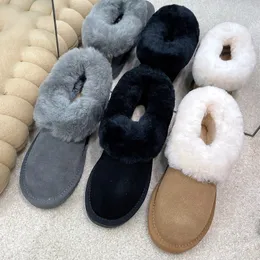 Stivali da donna Australie mini bootis stivaletti invernali firmati in pelle di pecora marrone nero grigio stivali da neve