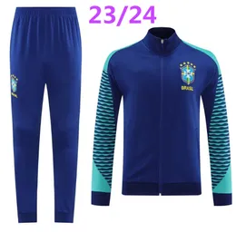 2023 2024 كرة القدم البرازيلية تتبع السترة سترة طويلة السوستة G.Jesus Coutinho Brasil Camiseta de Futbol Richarlison 23 24 Brazil Football Shirt Maillot Suit Suit