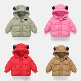 Down Coat Autumn Childrens Cottonpadded Jacket Winter Bear Ear Hooded for Boys Girls Baby Kids Clothes Warm Casual 231027