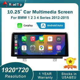 RAODTOP 10.25 '' Trådlöst Apple CarPlay Android Auto Multimedia Linux Car Display för BMW 1/2/3/4 Series F20/F21/F22/F30/F31/F32/F33 NBT -system
