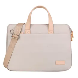 Сумки для ноутбуков Легкая сумка Портативные женские деловые сумки через плечо 1415 дюймов Водонепроницаемые портфели для хранения 231027