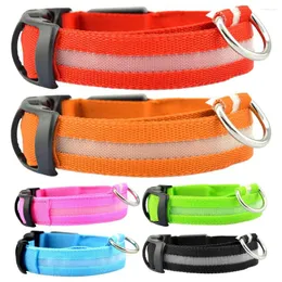 Dog Collars Flash Necklace Light LED Collar USB Rechargeable Luminous Safety Night