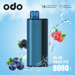 ODO X 8000 Puffs Vape Descartável Puff Vapes Puff Descartável 8000 E-Cigarro Com Tela Inteligente Display 1000 mAh Tipo-C Bobina de Malha