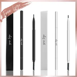 Eyebrow Enhancers Double-end Eyebrow Pencil White Natural Brow Filler Vegan Pencil Custom Organic Liner Precision Waterproof Long Lasting 231027