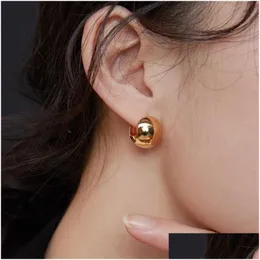 Fashion Stainless Steel Gold Color Small Bead Earrings For Women Elegant Wedding Party Bride Jewelry Gift Prevent Allergy Dro Dhgarden Otwxh