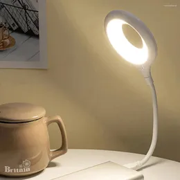 Lampade da tavolo Luce notturna USB Luci da lettura per protezione degli occhi 5V Scrivania plug-in flessibile per esterni Studio per computer portatile da campeggio