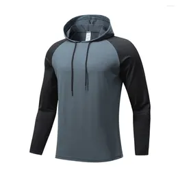 Gymkläder Män fitness som kör sportjoggare utomhus sport Athletic Muscle Training Sweatshirt Topps för man