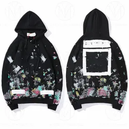 Hoodies Herren Damen Mode Streetwears Herren Pullover Winter Sweatshirts Lose Kapuzen Offs Designer Kleidung Hochwertige Street Print Weiße Hoodys zv