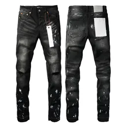 Designer jeans män jeans lila jeans mens jeans designer jeans mode smal mager high street denim ljus blå pasta tyg hål storlek 40 hip hop staplade jean män