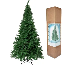 Andra evenemangsfest levererar grön julgran 5/6/7ft med metallstativ Artificial PVC Xmas Tree med 1000 grenar semesterdekoration snabb leverans 231027