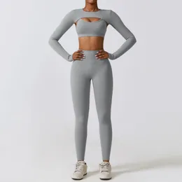 LL Женская наряд йога йога наборы наборы три куска с длинными рукавами рубашки брюки брюки Уничтожение спортивного спортзала.
