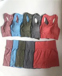 Roupas de treino para mulheres sem costura yoga ternos esportivos sutiã esportivo tophigh cintura shorts de fitness 2 peça conjunto ginásio correndo roupas esportivas5939588