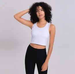 Kvinnor sömlös högeffekt sportbh med avtagbara koppar LU 73 Högt stöd Gymträning Yoga Tanks Sexig Back Cutout ActiveWear9734303