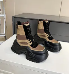 Erkekler kadın Rois Boots Tasarımcı Ayakkabı Martin Boot Deri Naylon Çıkarılabilir Pouch Bootie Askeri İlhamlı Savaş Ayakkabıları Orijinal Kutu Boyutu 35-42