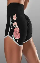 Women039s Floral Print Workout Shorts Yoga Shorts Scrunch Booty Gym Training Yoga Pants High Waist Running Sportswear Leggings 7329197