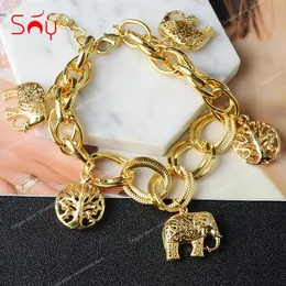 Sunny Jewelry Fashion Gold Plated Charm Bracelets For Women Hand Chains Link Chain Ball Bracelet High Quality For Party Gifts Fashion JewelryBracelets Jewelry