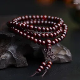 Bangle 1 Pcs 6mm Natural Sândalo Buda Budista Meditação Madeira Oração Bead Mala Pulseira Pulseiras Mulheres Homens Jóias 108 Beads