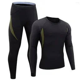 Yoga Outfit 2023 Warme Sportbekleidung Herren Winter Thermo-Unterwäsche Kompressions-Fitnessanzug Schnelltrocknende T-Shirts Strumpfhosen Kleidung Radfahren Outdoor