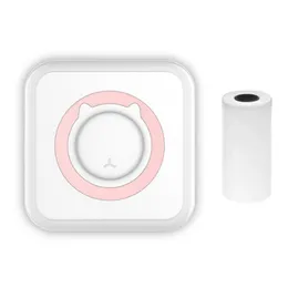 Mini stampante portatile per adesivi termici Carta senza inchiostro Bluetooth Wireless Android IOS Stampante per etichette portatile