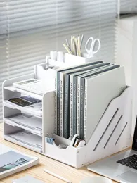 Other Event Party Supplies 4 Layers Magazine Holder spaper Rack Stationery Storage Box Desk Organizer Document Letter File Tray Home Office Accessories 231027