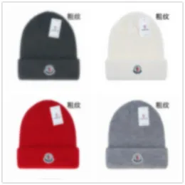 Designer vinter stickad mössa ullmoncer hatt kvinnor chunky stickad tjock varm faux päls beanies hattar kvinnliga motorhuven mössor 13 färger pm-12