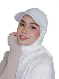 Roupas étnicas Hijabs Muçulmanos para Mulher Chiffon Xaile Islam Femme Véus Turbante Boné de Beisebol Jersey Cachecol Sous Instant Hijab