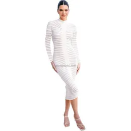 Designer Knitted Dresses Women XS Fall Winter Long Sleeve Sweater Dress XS Casual Solid Knitting Dress Home Party Wear Bulk Items Wholesale Clothes