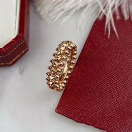 Förlovningsring Clash de Luxury Ring Gold Jewelry Designer för kvinnor Mens 18K Gold Silver Rise Gold Titanium Steel Designer Smycken Ring Christmas Gift Size 5-10