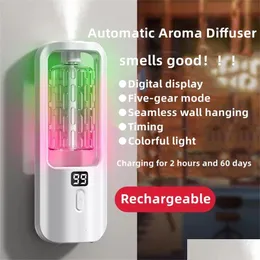 Essential Oils Diffusers 1Pc Oil Diffuser Home Living Bedroom Toilet Fragrance Rechargeable Air Freshener El Humidifier Drop Deliver Dhlc8
