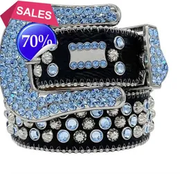 c2023 Diseñador Bb Belt Simon Cinturones para hombres Mujeres Cinturón de diamantes brillante Negro sobre negro Azul blanco multicolor con pedrería brillante como regalo 100-125 cml