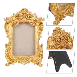 Frames Po Frame Gold Wedding Decor European Style Picture Holder Small Portrait Home Resin Display Adornment Creative Delicate
