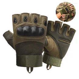 Guantes de ciclismo medio dedo táctico al aire libre hombres militar senderismo motocicleta deportes guante tiro caza