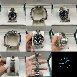 Projektant męski zegarek 40 mm luksusowy zegarek męski U1 automatyczny zegarek 904L Ruch ze stali nierdzewnej Zegarek czarny brązowy ceramiczny tarcza GMT Montre de lukse korzenie piwo dhgate