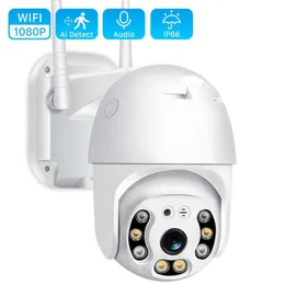 V380 1080p كاميرا أمان WIFI في الهواء الطلق PTZ سرعة القبة اللاسلكية IP كاميرا CCTV PAN TILT 4XZOOM مراقبة شبكة P2P